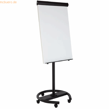 Bi-Office Flipchart 70x100cm mobil umwandelbar schwarz von Bi-Office