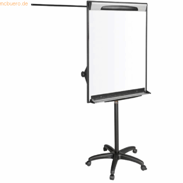 Bi-Office Flipchart Design 70x100cm mobil schwarz mit Armen von Bi-Office