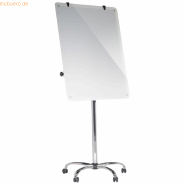 Bi-Office Flipchart Glas 70x100cm magnetisch mobil chrom von Bi-Office