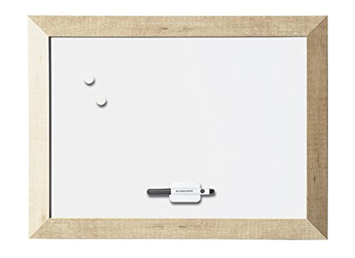 Bi-Office Kamashi Bianco - Magnetisches Whiteboard, 90 x 60 cm, Magnettafel mit 45 mm dicker MDF Rahmen, Memoboard mit Lackierter Stahl Oberfläche von Bi-Office