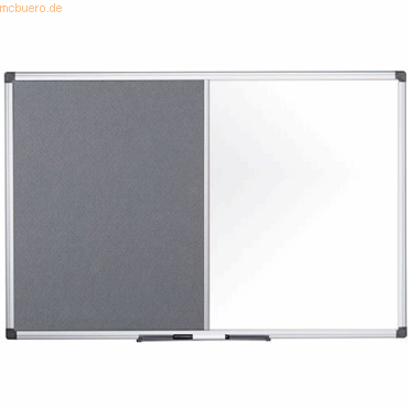 Bi-Office Kombitafel Maya Filz/Whiteboard magnetisch 120x120cm grau von Bi-Office