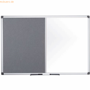 Bi-Office Kombitafel Maya Filz/Whiteboard magnetisch 180x90cm grau von Bi-Office