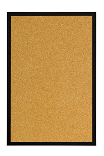 Bi-Office Kork Pinnwand, Korktafel mit Schwarzem MDF Rahmen, 40 x 30 cm von Bi-Office