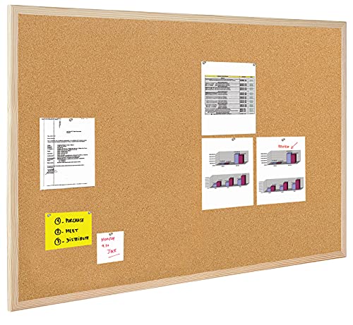 Bi-Office Korktafel / Pinnwand mit Holzrahmen- 5 Größen wählbar - 60 x 45 cm von Bi-Office