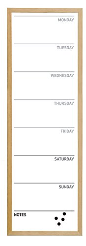 Bi-Office MM71418230 - 7-Tage Wochenplaner mit Notiztafel, MDF Rahmen lackierter Stahl, 90 x 30 cm großer, eichenfarben Bi-Office MM71418230 - 7-Tage Wochenplaner mit Notiztafel, MDF Rahmen lackierter Stahl, 90 x 30 cm großer, eichenfarben von Bi-Office