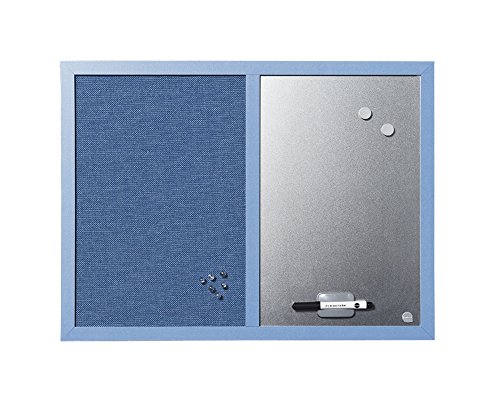 Bi-Office MX044291238 - Blue Bells Kombitafel, MDF Rahmen Textiloberfläche, 22 mm dicker, violett/silber von Bi-Office