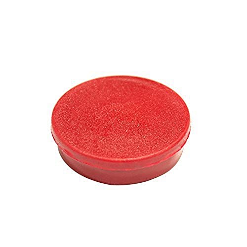 Bi-Office Magnete, 10 Stück, rund, Durchmesser 30 mm, Farbe: Rot, IM130509 von Bi-Office