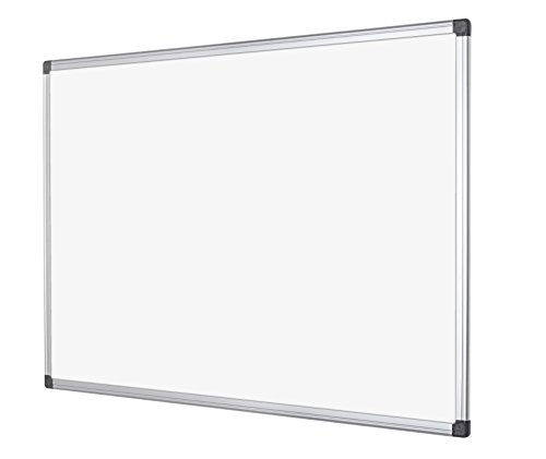 Bi-Office Magnetisches Whiteboard Maya, 150 x 100 cm, Lackierte Stahloberfläche, Trocken Abwischbar, Memoboard mit Aluminiumrahmen und Stifteablage, Magnettafel von Bi-Office