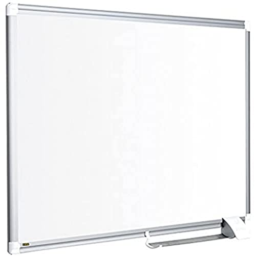 Bi-Office Magnetisches Whiteboard New Generation, Emaillierte Premiumoberfläche, Trocken Abwischbar, Mit Alurahmen Und Stifteablage, Magnettafel, Memoboard, 90 x 60 cm von Bi-Office