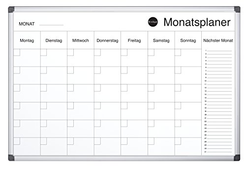 Bi-Office Maya Magnetisch Monatsplaner Schwarz & weiß 60x40cm von Bi-Office