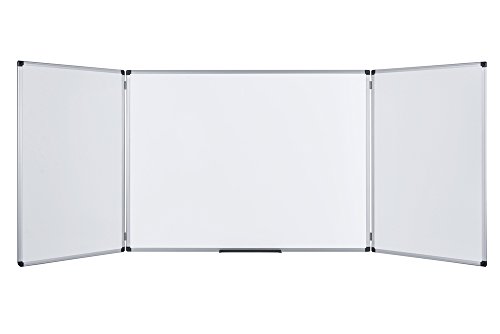 Bi-Office Maya Trio - Whiteboard Klapptafel mit 3 Weißwandtafeln, Magnetisch Oberflächen, 150 x 100/300 x 100 cm von Bi-Office