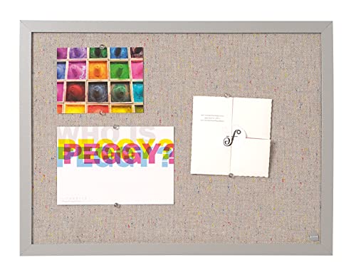 Bi-Office Pinnwand Lavender, Notiztafel mit Perlenfarben Textiloberfläche, Perlenfarben MDF Rahmen, 22 mm dicker, 60 x 45 cm von Bi-Office