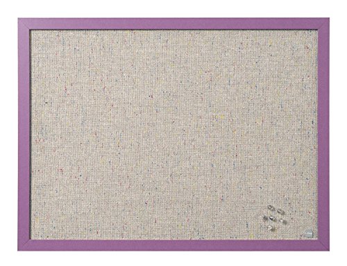 Bi-Office Pinnwand Lavender, Notiztafel mit Perlenfarben Textiloberfläche, Violett MDF Rahmen, 22 mm dicker, 60 x 45 cm von Bi-Office