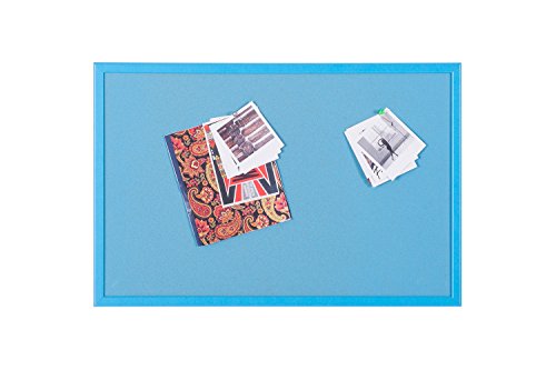 Bi-Office Pinnwand Schulkalender, Korktafel mit MDF Rahmen, 22 mm dicker, Kork Oberfläche in Blau, 60 x 40 cm von Bi-Office