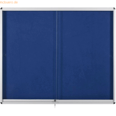 Bi-Office Schaukasten Exhibit Innenbereich Filz blau 92,6x66,1cm von Bi-Office