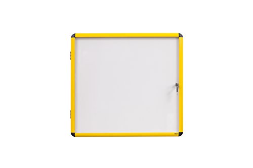 Bi-Office Schaukasten Ultrabrite - 1 x A4 - magnetisch, mit gelber Alurahmen von Bi-Office