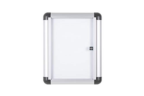 Bi-Office-Vitrine für den Innenbereich mit zusätzlichem, abschließbarem magnetischem Whiteboard, Größe: 306 x 376 mm - 1xA4 von Bi-Office