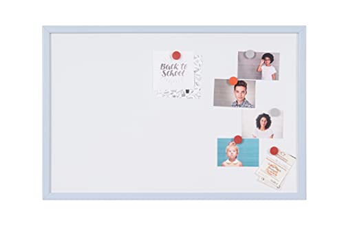 Bi-Office Whiteboard, magnetisch, trocken abwischbar, Rahmen aus Holz, Pastellblau, MDF, 40 x 30 cm von Bi-Office