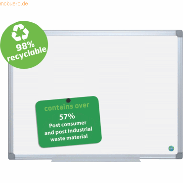 Bi-Office Whiteboard Earth-it emailliert Aluminiumrahmen 120x90cm von Bi-Office