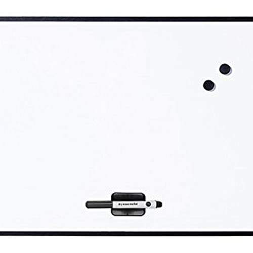 Bi-Office Whiteboard New Basic, Magnetisch, Trocken Abwischbare Weißwandtafel mit Schwarzem MDF Rahmen, 585x385 mm von Bi-Office