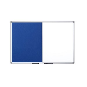 Bi-Office Whiteboard-Pinnwand MAYA KOMBI 120,0 x 90,0 cm Textil blau von Bi-Office