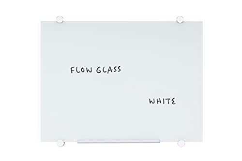 Bi-Office Whiteboard aus Glas, trocken abwischbar, nicht magnetisch, Farbe Weiß, 90 x 60 cm von Bi-Office