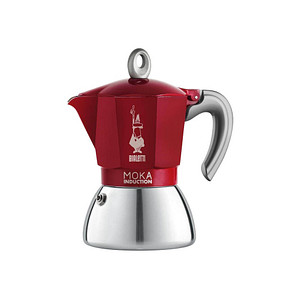 BIALETTI MOKA INDUCTION Espressokocher rot, 4 Tassen von Bialetti