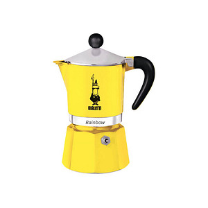 BIALETTI Rainbow Espressokocher gelb, 3 Tassen von Bialetti