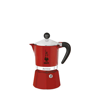 BIALETTI Rainbow Espressokocher rot, 3 Tassen von Bialetti