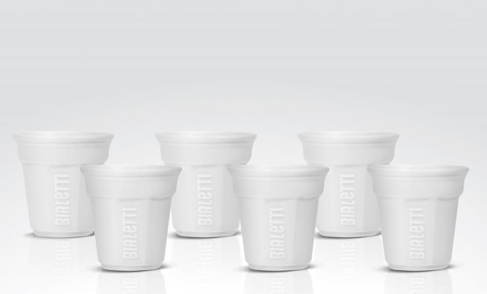 Bialetti BICCHIERINO. Typ: Set, Produktfarbe: Weiß, Zweck: Kaffee. Kollektion: BICCHIERINO. Menge pro Packung: 6 Stück(e) (Y0TZ502) von Bialetti