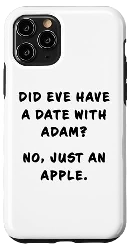Funny Clean Bible Character Humor – Adam & Eve Date Joke Hülle für iPhone 11 Pro von Bible Character Funny Faith Humor