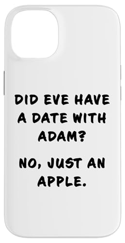 Funny Clean Bible Character Humor – Adam & Eve Date Joke Hülle für iPhone 14 Plus von Bible Character Funny Faith Humor