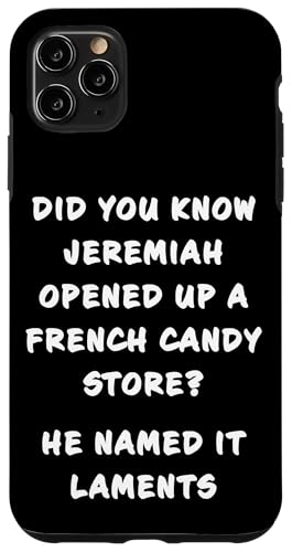 Funny Clean Bible Character Humor – Jeremiah Opened Store Hülle für iPhone 11 Pro Max von Bible Character Funny Faith Humor