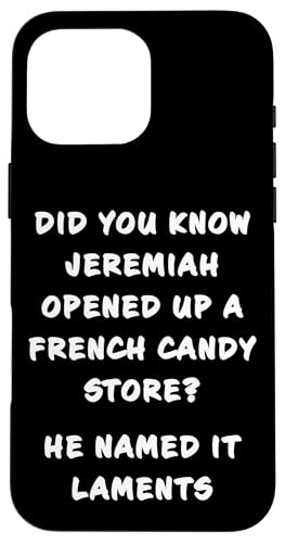Funny Clean Bible Character Humor – Jeremiah Opened Store Hülle für iPhone 16 Pro Max von Bible Character Funny Faith Humor