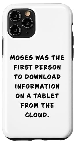 Funny Clean Bible Character Humor – Moses Download Tablet Hülle für iPhone 11 Pro von Bible Character Funny Faith Humor