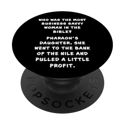 Funny Clean Bible Character Humor – Moses Profit Joke PopSockets Klebender PopGrip von Bible Character Funny Faith Humor