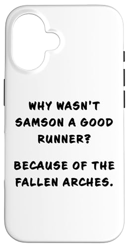 Funny Clean Bible Character Humor – Samson Arches Joke Hülle für iPhone 16 von Bible Character Funny Faith Humor