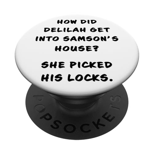 Funny Clean Bible Character Humor – Samson & Delilah Joke PopSockets Klebender PopGrip Funny Clean Bible Character Humor – Samson & Delilah Joke PopSockets Klebender PopGrip von Bible Character Funny Faith Humor