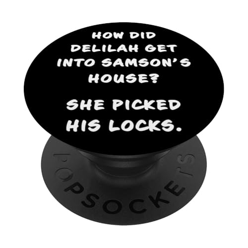 Funny Clean Bible Character Humor – Samson & Delilah Joke PopSockets Klebender PopGrip Funny Clean Bible Character Humor – Samson & Delilah Joke PopSockets Klebender PopGrip von Bible Character Funny Faith Humor