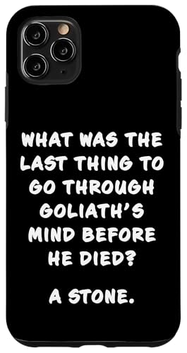 Funny Clean Bible Character Humor – What Was Goliath's Last Hülle für iPhone 11 Pro Max Funny Clean Bible Character Humor – What Was Goliath's Last Hülle für iPhone 11 Pro Max von Bible Character Funny Faith Humor