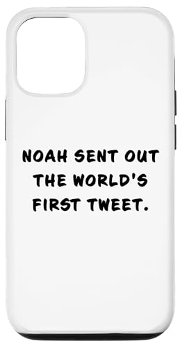 Funny Clean Bible Character Humor – World's First Tweet Noah Hülle für iPhone 12/12 Pro von Bible Character Funny Faith Humor