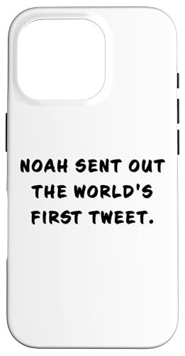 Funny Clean Bible Character Humor – World's First Tweet Noah Hülle für iPhone 16 Pro von Bible Character Funny Faith Humor
