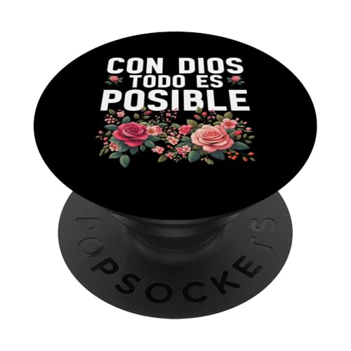 Con Dios Todo Es Posible Christlicher spanischer Anbeter PopSockets Klebender PopGrip Con Dios Todo Es Posible Christlicher spanischer Anbeter PopSockets Klebender PopGrip von Bible Reader Nuns Priests Worship Prayer Pastors