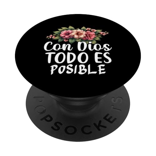 Con Dios Todo Es Posible Christliches Spanisch Religiös PopSockets Klebender PopGrip Con Dios Todo Es Posible Christliches Spanisch Religiös PopSockets Klebender PopGrip von Bible Reader Nuns Priests Worship Prayer Pastors