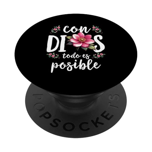 Con Dios Todo Es Posible Christliches Spanisch Religiös PopSockets Klebender PopGrip Con Dios Todo Es Posible Christliches Spanisch Religiös PopSockets Klebender PopGrip von Bible Reader Nuns Priests Worship Prayer Pastors