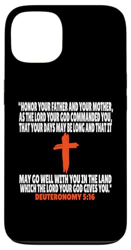 Deuteronomy 5:16 Bibelversen Schrift Hülle für iPhone 13 von + Bible Rise +