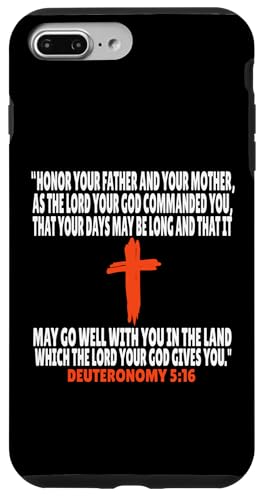 Deuteronomy 5:16 Bibelversen Schrift Hülle für iPhone 7 Plus/8 Plus von + Bible Rise +