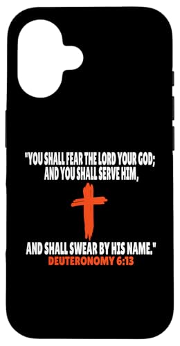 Deuteronomy 6:13 Bibelversen Schrift Hülle für iPhone 16 von + Bible Rise +