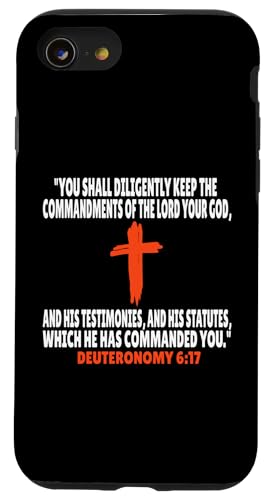 Deuteronomy 6:17 Bibelversen Schrift Hülle für iPhone SE (2020) / 7 / 8 von + Bible Rise +