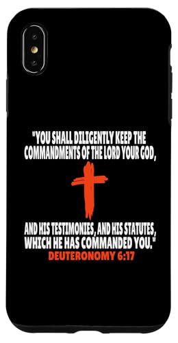 Deuteronomy 6:17 Bibelversen Schrift Hülle für iPhone XS Max von + Bible Rise +